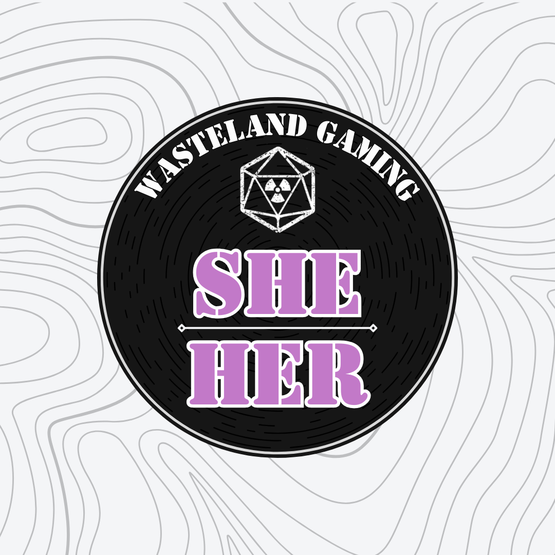 SHE/HER Wasteland Pronoun Pin